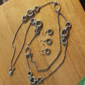 Premier Designs "Runway" necklace & earrings set
